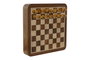 DKD Home Decor Juego de Ajedrez Magnético Colonial Natural Marrón Set 2 Piezas Acacia Arce 18 x 18 x 3 cm