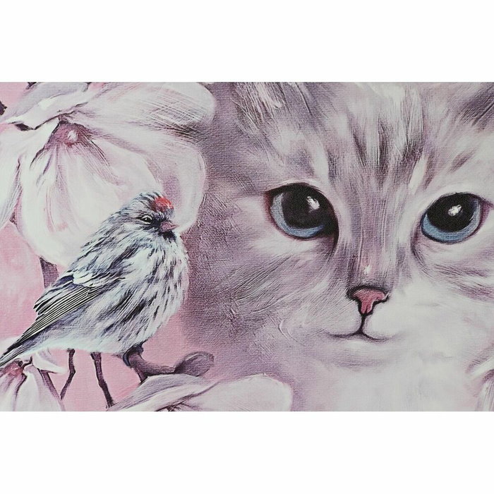 DKD Home Decor Cuadro Lienzo Pino Rosa Lila Gato 70 x 50 cm (2 Unidades) DKD Home Decor Cuadro Lienzo Pino Rosa Lila Gato 70 x 50 cm (2 Unidades)