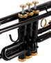 Trompeta J. Michael Tr430Cbk Negra En Si Bemol