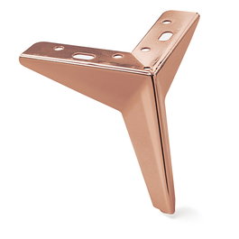 Q&Q Pata Metálica Togo para Sofá o Mueble, Acabado Cobre, Altura 135mm