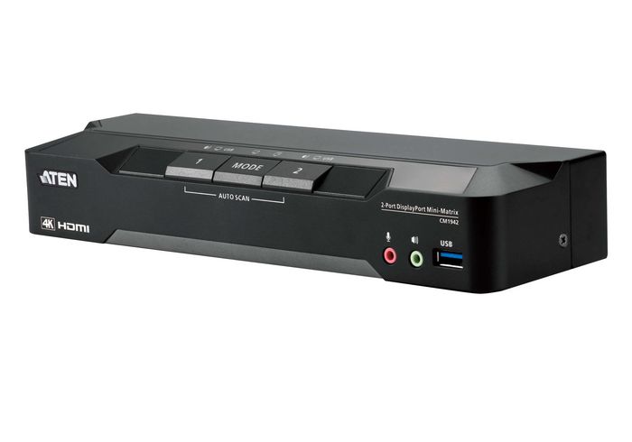 Aten CM1942-AT-G Matriz de vídeo KVM de 2 puertos con DisplayPort y 4K Aten CM1942-AT-G Matriz de vídeo KVM de 2 puertos con DisplayPort y 4K