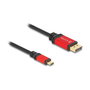 DeLOCK Cable USB Type-C a DisplayPort (DP Alt Mode) 8K 30 Hz HDR10, Resolucion 7680x4320, 1 m, Conectores Macho, Color Rojo