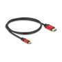 DeLOCK Cable USB Type-C a DisplayPort 8K 30 Hz HDR 1 m Rojo, 80092