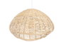 DKD Home Decor Lámpara de Techo de Fibra y Metal Natural Marrón Claro y Blanco 55x44x28 cm