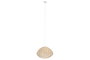 DKD Home Decor Lámpara de Techo de Fibra y Metal Natural Marrón Claro y Blanco 55x44x28 cm