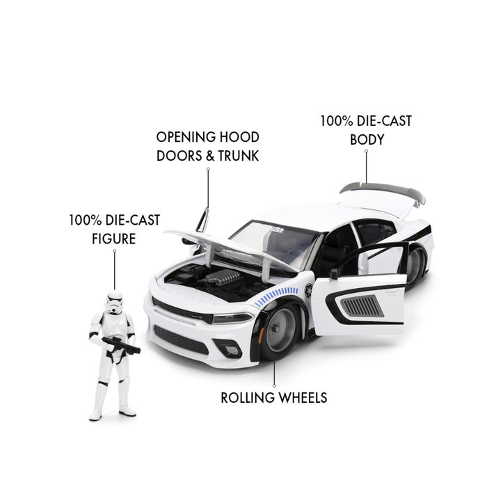 Jada Star Wars Stormtrooper Dodge Charger SRT Hellcat 1:24 Jada Star Wars Stormtrooper Dodge Charger SRT Hellcat 1:24