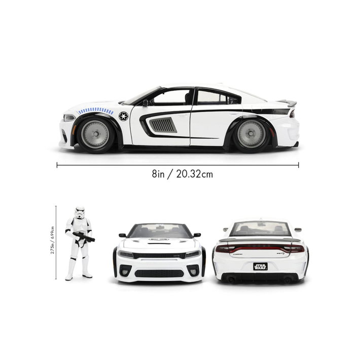 Jada Star Wars Stormtrooper Dodge Charger SRT Hellcat 1:24 Jada Star Wars Stormtrooper Dodge Charger SRT Hellcat 1:24