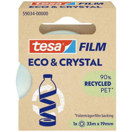 TESA TESAFILM ECO&PREMIUM 59034-00000-00 Cinta Adhesiva Blanca 90% Reciclado PET