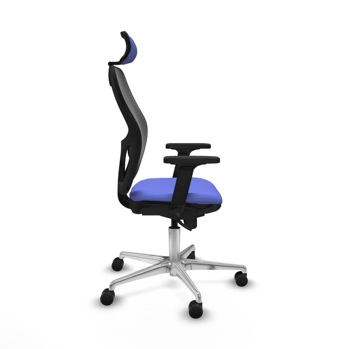 PIQUERAS Y CRESPO Silla de oficina Jorquera con mecanismo Sincro, Tela Azul claro y Malla Negra PIQUERAS Y CRESPO Silla de oficina Jorquera con mecanismo Sincro, Tela Azul claro y Malla Negra