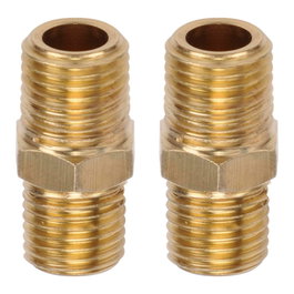 Powerplus Conectores dobles latón macho 1/4 pulg - 2 uds para aire comprimido
