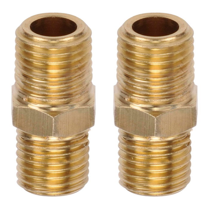 Powerplus Conectores dobles latón macho 1/4 pulg - 2 uds para aire comprimido Powerplus Conectores dobles latón macho 1/4 pulg - 2 uds para aire comprimido