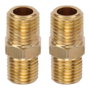 Powerplus Conectores dobles latón macho 1/4 pulg - 2 uds para aire comprimido