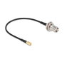 DeLOCK Cable Antena RG-174 TNC Hembra a SMB Hembra 20 cm (Ref. 90724) - Negro, Oro, Plata, 50 Ohm