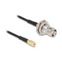 DeLOCK Cable Antena RG-174 TNC Hembra a SMB Hembra 20 cm (Ref. 90724) - Negro, Oro, Plata, 50 Ohm