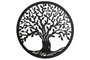 DKD Home Decor Escultura de Pared Árbol LED Negro