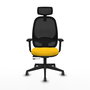 PIQUERAS Y CRESPO Silla de oficina Cilanco con mecanismo Sincro/Traslack, Amarillo y Negro
