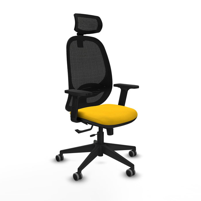 PIQUERAS Y CRESPO Silla de oficina Cilanco con mecanismo Sincro/Traslack, Amarillo y Negro PIQUERAS Y CRESPO Silla de oficina Cilanco con mecanismo Sincro/Traslack, Amarillo y Negro