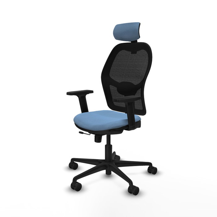 PIQUERAS Y CRESPO Silla de oficina Jorquera con mecanismo Sincro/Traslack Azul cielo