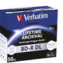 Verbatim M-Disc BD-R Blu-Ray 50GB 6x Speed, Jewel Case (5 unidades)