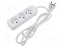 Lanberg Regleta de 3m con 3 Tomas PL Blanca
