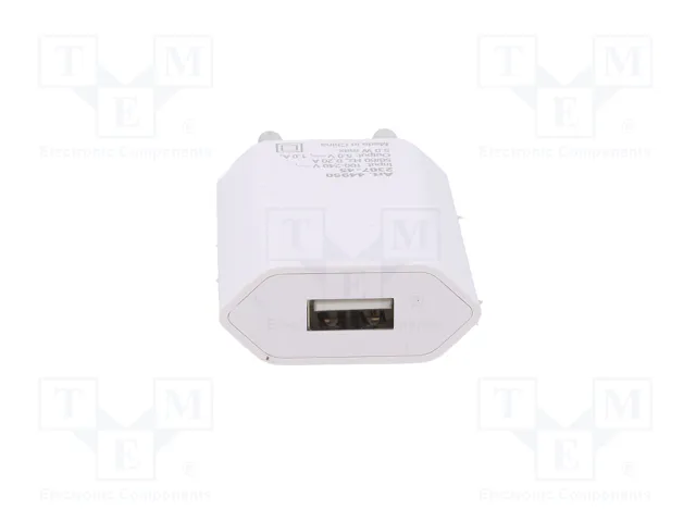 GOOBAY Cargador de red con salida Apple Lightning y USB, Blanco
