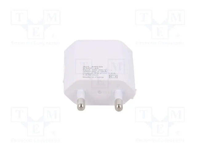 GOOBAY Cargador de red con salida Apple Lightning y USB, Blanco