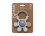 KioKids Mordedor Sonajero de Silicona Gris para Bebé +3 Meses, Juguete de Dentición Suave