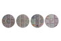 DKD Home Decor Set de 4 Posavasos Mandala Multicolor y Dorado