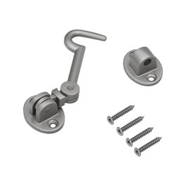 WOLFPACK LINEA PROFESIONAL Aldabilla Multiusos Reforzada de 100 mm Latón Niquelado Mate