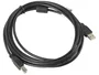 Lanberg Cable USB 2.0 de 3 m con conectores USB-A y USB-B macho, Negro