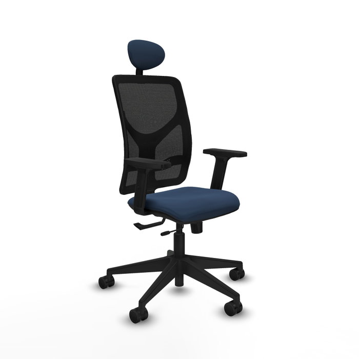 PIQUERAS Y CRESPO Silla de oficina Motilla Azul marino y Negro PIQUERAS Y CRESPO Silla de oficina Motilla Azul marino y Negro