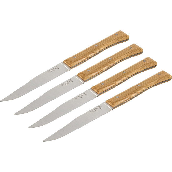 Opinel Juego de Cuchillos de Mesa Facette con Mango de Fresno, 4 Piezas Opinel Juego de Cuchillos de Mesa Facette con Mango de Fresno, 4 Piezas