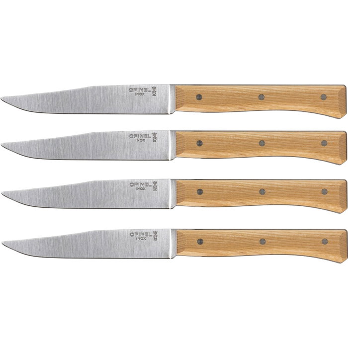 Opinel Juego de Cuchillos de Mesa Facette con Mango de Fresno, 4 Piezas Opinel Juego de Cuchillos de Mesa Facette con Mango de Fresno, 4 Piezas