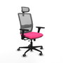 PIQUERAS Y CRESPO Silla de oficina Haches Rosa y Gris con Mecanismo Sincro/Traslack