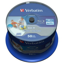 Verbatim Pack de 50 discos Blu-ray BD-R 25GB 6x Imprimibles