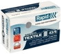 Rapid Grapas Textil Super Strong 43/6 mm Galvanizadas, Caja de 10.000 unidades