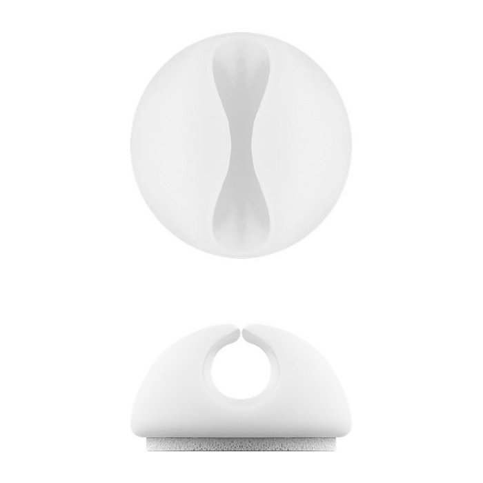 Goobay Pack de 5 Guías de Cables para Escritorio, Blanco Goobay Pack de 5 Guías de Cables para Escritorio, Blanco