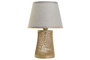 DKD Home Decor Lámpara Sobremesa Urban Crudo Natural Bambú Poliester 24 x 37 x 24 cm