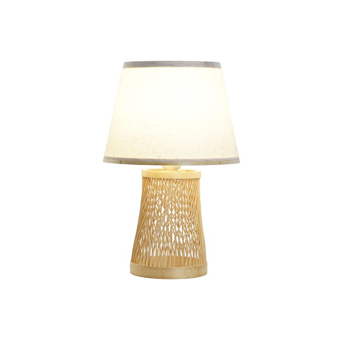 DKD Home Decor Lámpara Sobremesa Urban Crudo Natural Bambú Poliester