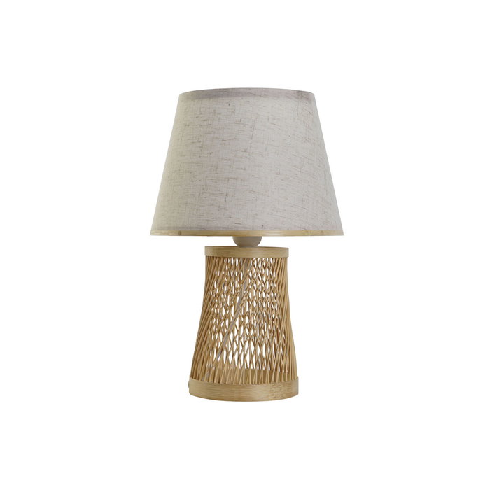 DKD Home Decor Lámpara Sobremesa Urban Crudo Natural Bambú Poliester