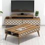 Hanah Home City - Mueble de Salón Completo Nogal y Crema