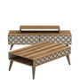 Hanah Home City - Mueble de Salón Completo Nogal y Crema