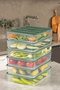 Hermia YBLLA3,56LI Set de 6 Cajas de Almacenaje de Plástico Color Verde 3500ml Organizador para Hogar Cocina Dormitorio Oficina