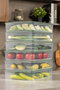 Hermia YBLLA3,56LI Set de 6 Cajas de Almacenaje de Plástico Color Verde 3500ml Organizador para Hogar Cocina Dormitorio Oficina