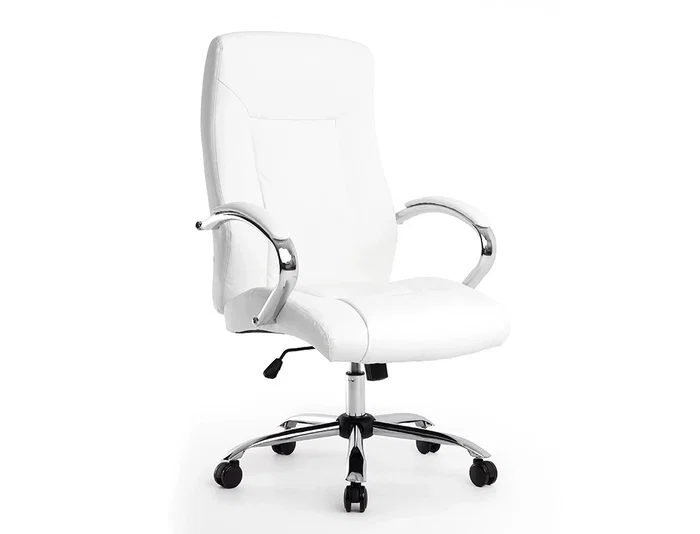 Q-connect Silla de Dirección Vero, Similpiel Blanco, Base Metálica Cromada, Ruedas Premium, Altura 116-124 cm, Profundidad 70 cm, Anchura 63 cm Q-connect Silla de Dirección Vero, Similpiel Blanco, Base Metálica Cromada, Ruedas Premium, Altura 116-124 cm, Profundidad 70 cm, Anchura 63 cm