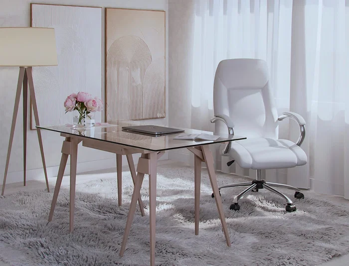 Q-connect Silla de Dirección Vero, Similpiel Blanco, Base Metálica Cromada, Ruedas Premium, Altura 116-124 cm, Profundidad 70 cm, Anchura 63 cm Q-connect Silla de Dirección Vero, Similpiel Blanco, Base Metálica Cromada, Ruedas Premium, Altura 116-124 cm, Profundidad 70 cm, Anchura 63 cm