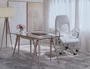 Q-connect Silla de Dirección Vero, Similpiel Blanco, Base Metálica Cromada, Ruedas Premium, Altura 116-124 cm, Profundidad 70 cm, Anchura 63 cm