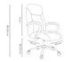 Q-connect Silla de Dirección Vero, Similpiel Blanco, Base Metálica Cromada, Ruedas Premium, Altura 116-124 cm, Profundidad 70 cm, Anchura 63 cm