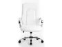 Q-connect Silla de Dirección Vero, Similpiel Blanco, Base Metálica Cromada, Ruedas Premium, Altura 116-124 cm, Profundidad 70 cm, Anchura 63 cm