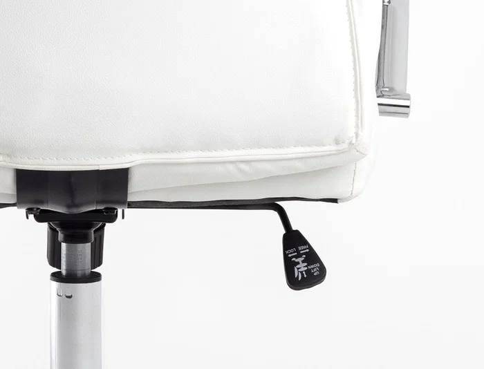 Q-connect Silla de Dirección Vero, Similpiel Blanco, Base Metálica Cromada, Ruedas Premium, Altura 116-124 cm, Profundidad 70 cm, Anchura 63 cm Q-connect Silla de Dirección Vero, Similpiel Blanco, Base Metálica Cromada, Ruedas Premium, Altura 116-124 cm, Profundidad 70 cm, Anchura 63 cm